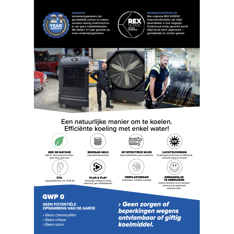 REX 14000 EcoCooler - Luchtkoeler - Koelcapaciteit 120 m²