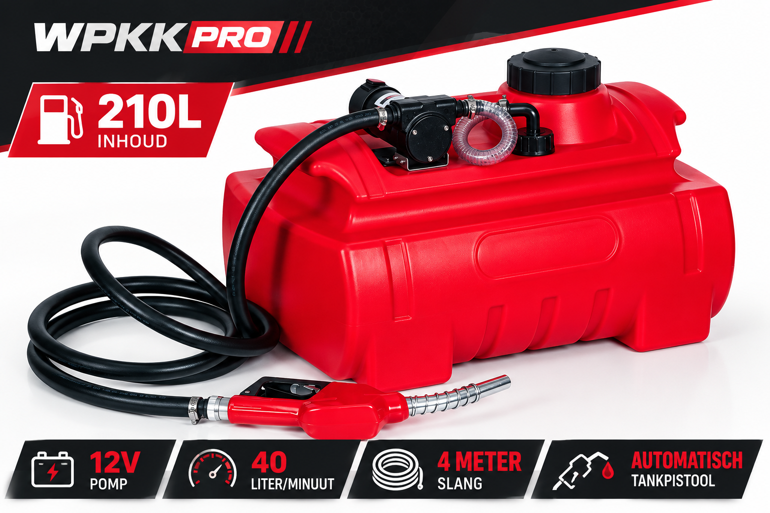 WPKK PRO 100L Dieseltank met pomp