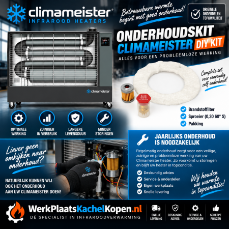 Onderhoud diesel infraroodheater en infraroodkachel bij WerkPlaatsKachelKopen.nl